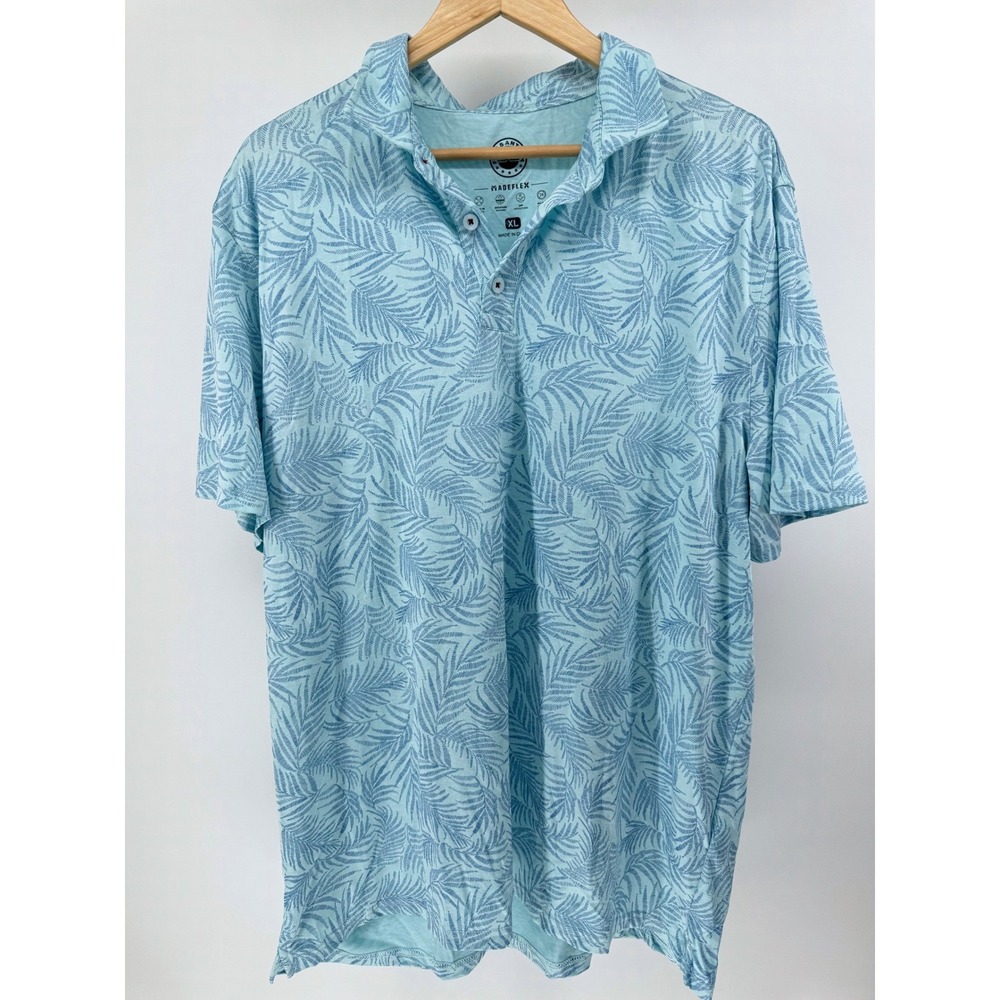 Flag & Anthem Madeflex AOP Palms Mens XL Short Sleeve‎ Performance Polo Shirt